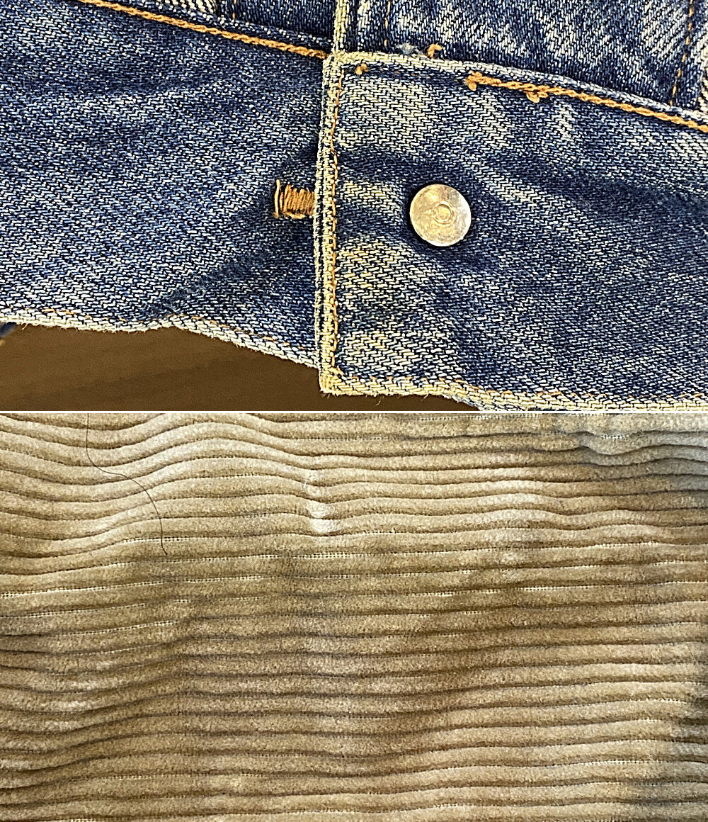 RALPH LAUREN デニムジャケット 古着 ブルー コーデュロイ C-TK-6427 メンズ SIZE 9 ラルフローレン
