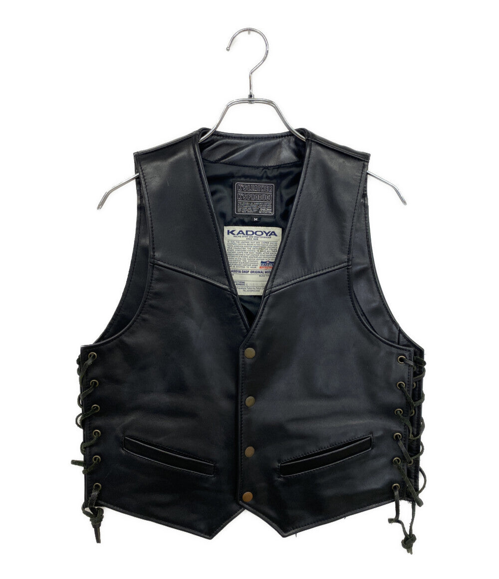 KADOYA レザーベスト KHXNV-290 メンズ SIZE M カドヤ