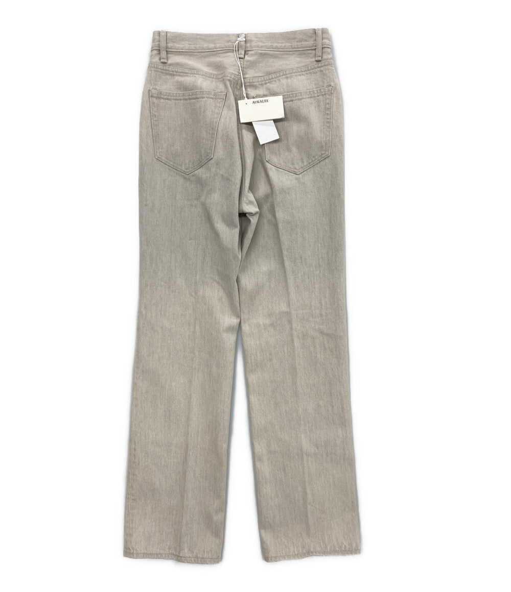 AURALEE パンツ FADED HARD TWIST BROWN DENIM 5P PANTS 2026SS