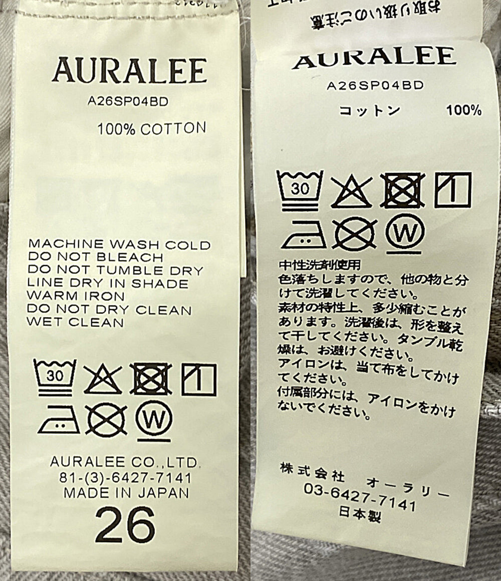 AURALEE パンツ FADED HARD TWIST BROWN DENIM 5P PANTS 2026SS A26SP04BD メンズ SIZE 26 オーラリー