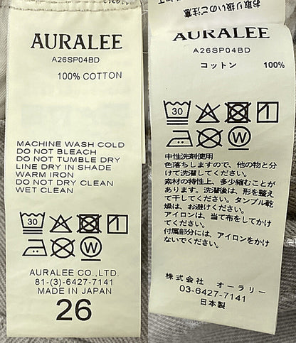 AURALEE パンツ FADED HARD TWIST BROWN DENIM 5P PANTS 2026SS A26SP04BD メンズ SIZE 26 オーラリー