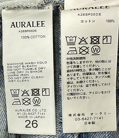 AURALEE デニムパンツ FADED SELVEDGE LIGHT DENIM PANTS 2026SS A26SP05DE メンズ SIZE 26 オーラリー