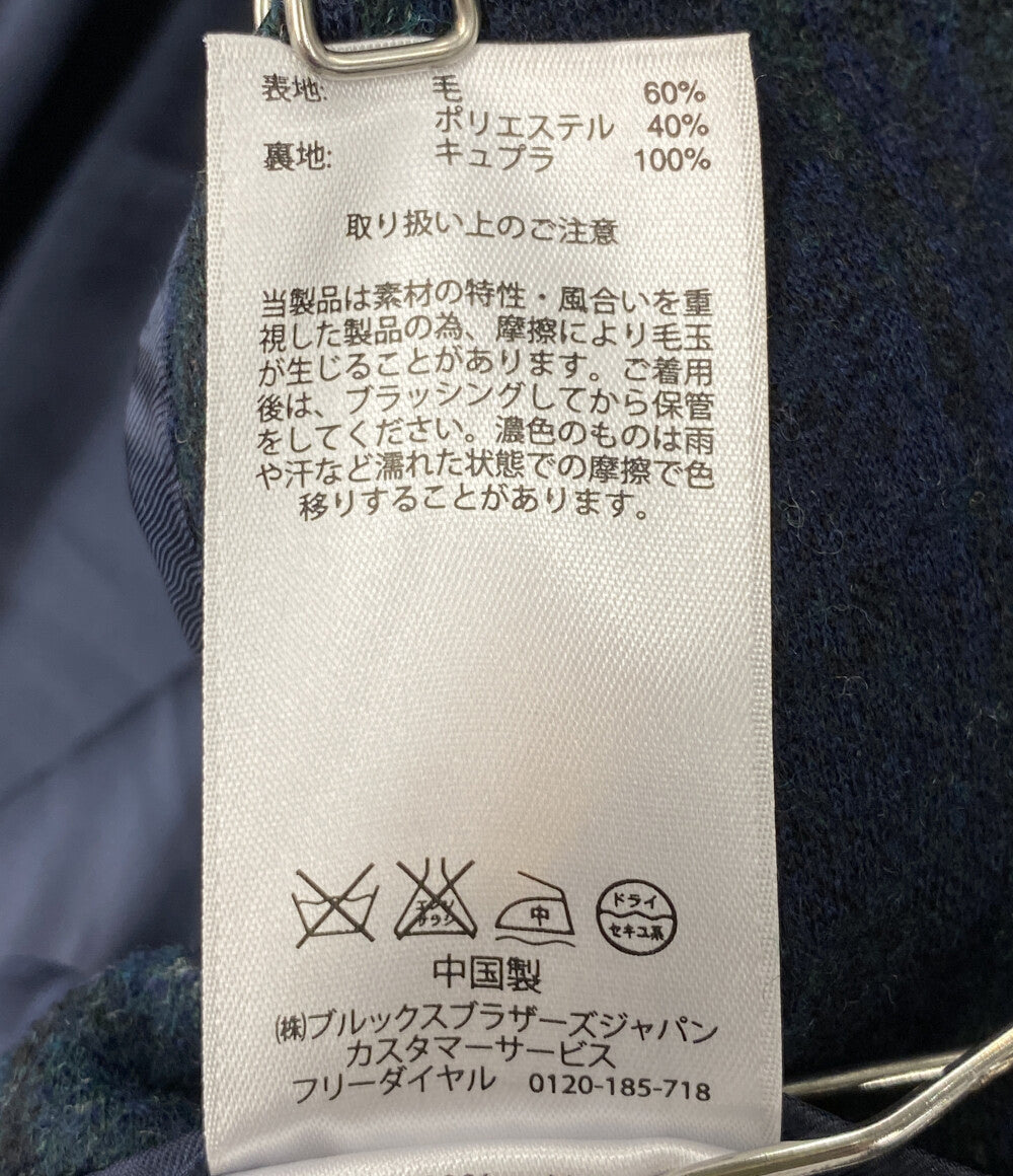 Brooks Brothers テーラードジャケット チェック ウール ネイビー グリーン メンズ SIZE M ブルックスブラザーズ