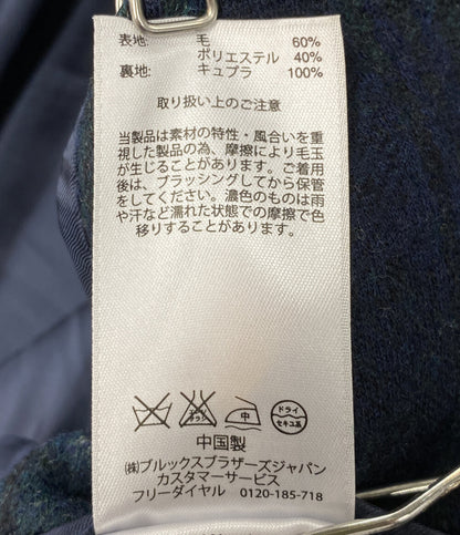 Brooks Brothers テーラードジャケット チェック ウール ネイビー グリーン メンズ SIZE M ブルックスブラザーズ
