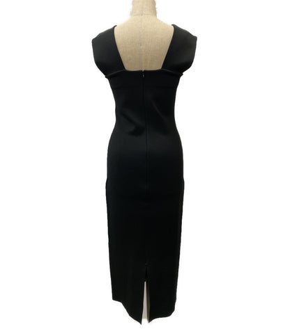 美品 Whim Gazette ニットタイトワンピ ノースリーブ WGZ1012209A0002 ブラック レディース SIZE F ウィム ガゼット