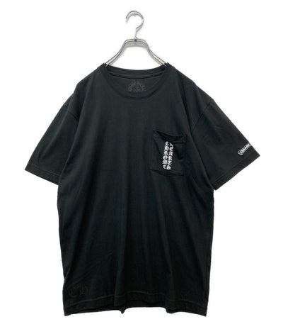 CHROME HEARTS 半袖Ｔシャツ スクロールラベルポケットTシャツ 東京限定 ブラック メンズ SIZE L クロムハーツ