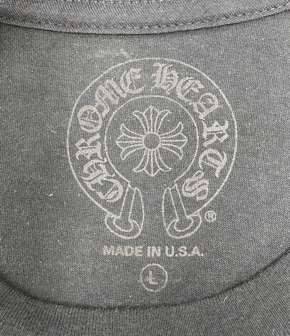 CHROME HEARTS 半袖Ｔシャツ スクロールラベルポケットTシャツ 東京限定 ブラック メンズ SIZE L クロムハーツ
