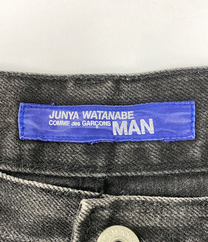 JUNYA WATANABE MAN デニムパンツ WS-P024 パッチワークブラックデニム メンズ SIZE L ジュンヤワタナベマン