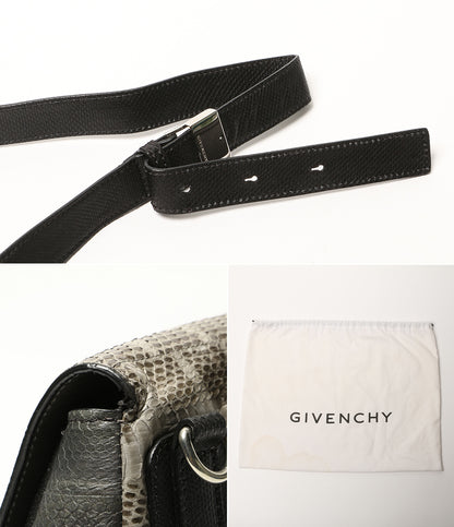 GIVENCHY ハンドバッグ パンドラピュアミニ ブラック×パイソン レディース ジバンシィ