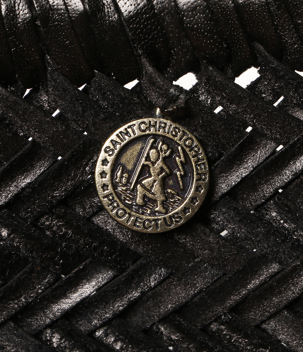 Saint Christopher セントクリストファー レザー編み込みかごバッグ ドラゴン レディース