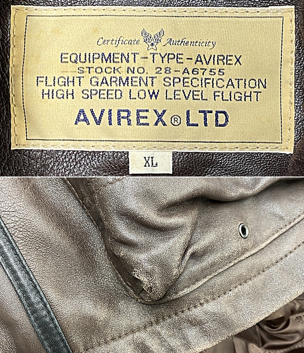 AVIREX コート ラムレザー 6161043 メンズ SIZE XL アヴィレックス