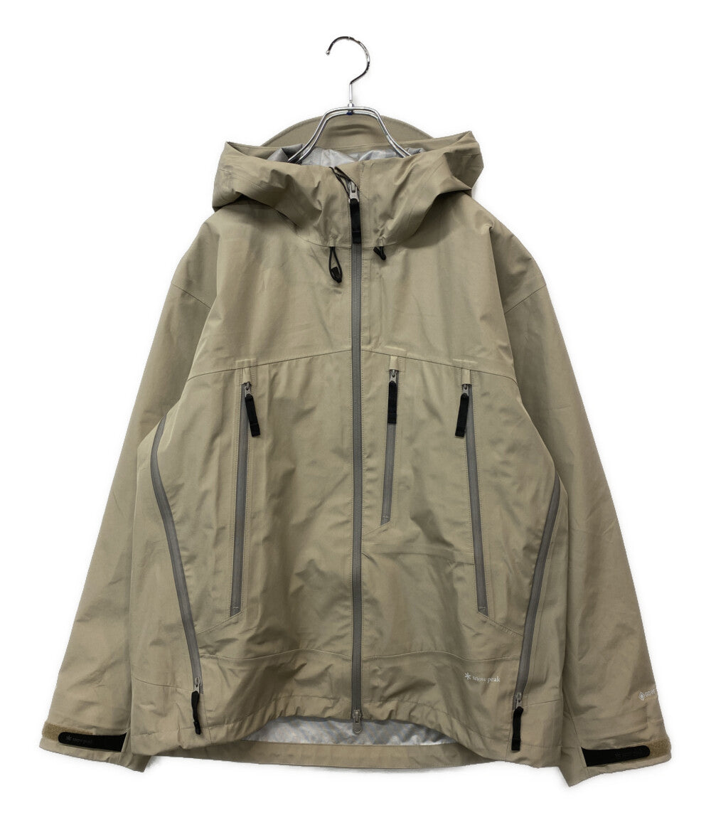 美品 Snow Peak スノーピーク ゴアテックス レインジャケット グレージュ JK-26SU014 メンズ SIZE M