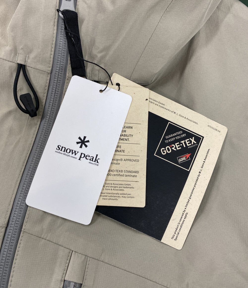 美品 Snow Peak スノーピーク ゴアテックス レインジャケット グレージュ JK-26SU014 メンズ SIZE M
