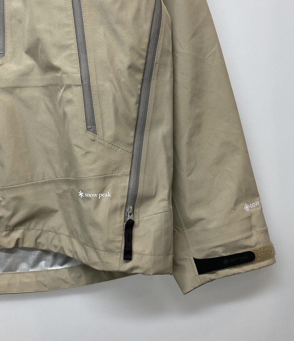 美品 Snow Peak スノーピーク ゴアテックス レインジャケット グレージュ JK-26SU014 メンズ SIZE M