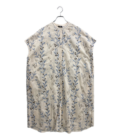 美品 marble SUD ノースリーブワンピース セナカ シャーリング ピンク 03GM074021 レディース SIZE F マーブルシュッド