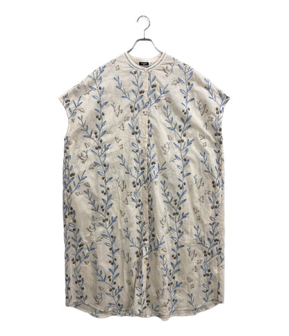 美品 marble SUD ノースリーブワンピース セナカ シャーリング ピンク 03GM074021 レディース SIZE F マーブルシュッド