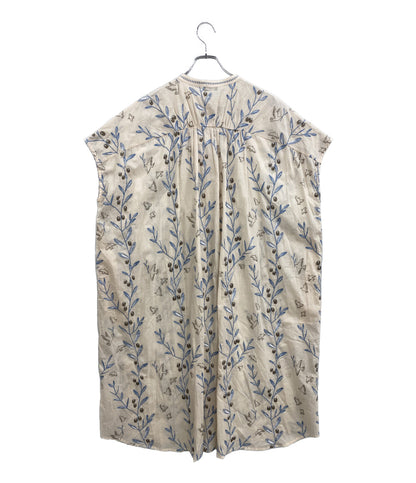 美品 marble SUD ノースリーブワンピース セナカ シャーリング ピンク 03GM074021 レディース SIZE F マーブルシュッド