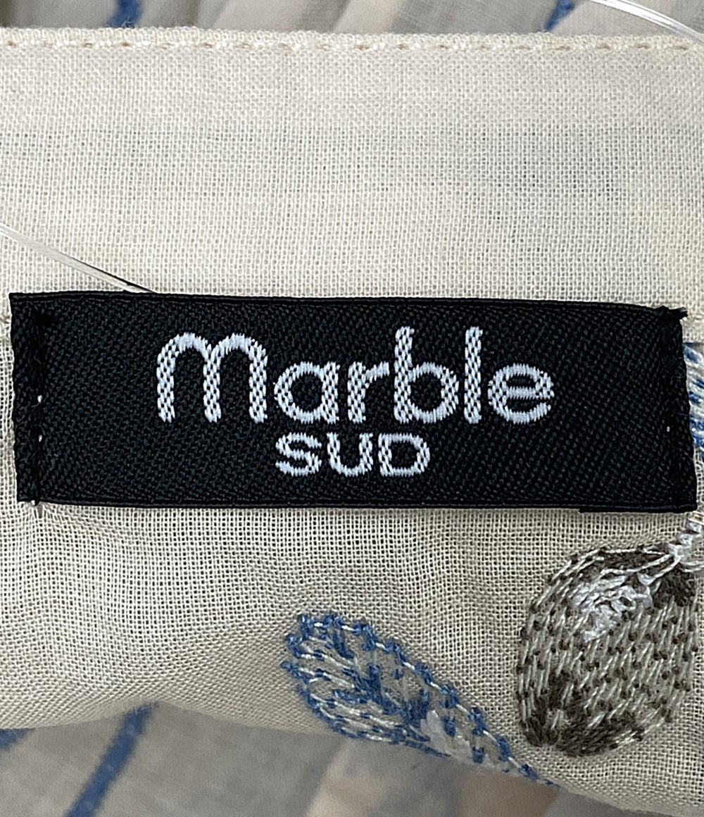 美品 marble SUD ノースリーブワンピース セナカ シャーリング ピンク 03GM074021 レディース SIZE F マーブルシュッド
