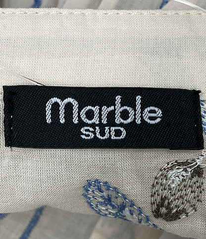 美品 marble SUD ノースリーブワンピース セナカ シャーリング ピンク 03GM074021 レディース SIZE F マーブルシュッド