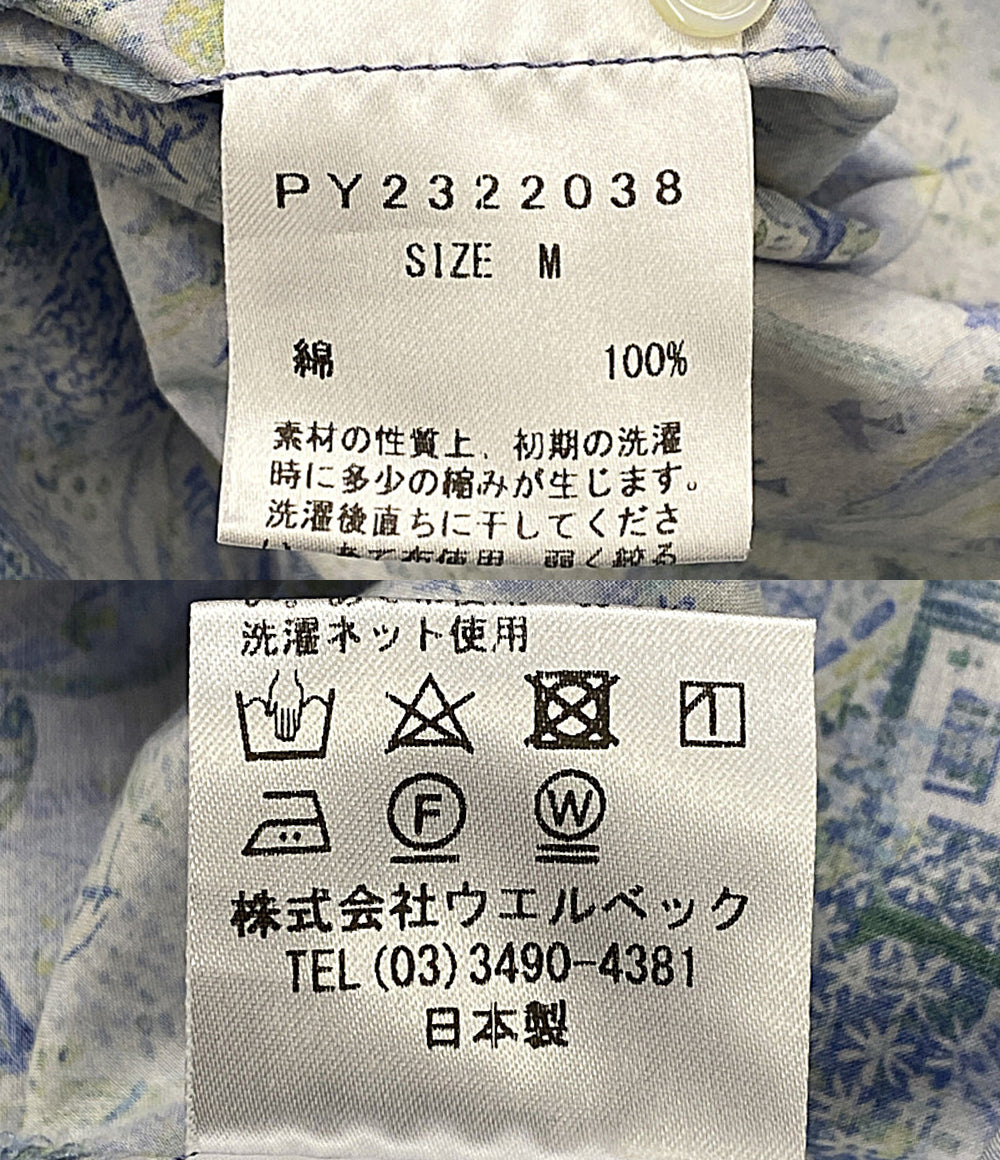 美品 Parkes パークス 五分袖ワンピース ブルー PY2322038 レディース SIZE M