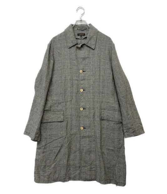 A vontade コート グレーチェック リネン メンズ SIZE M アボンタージ