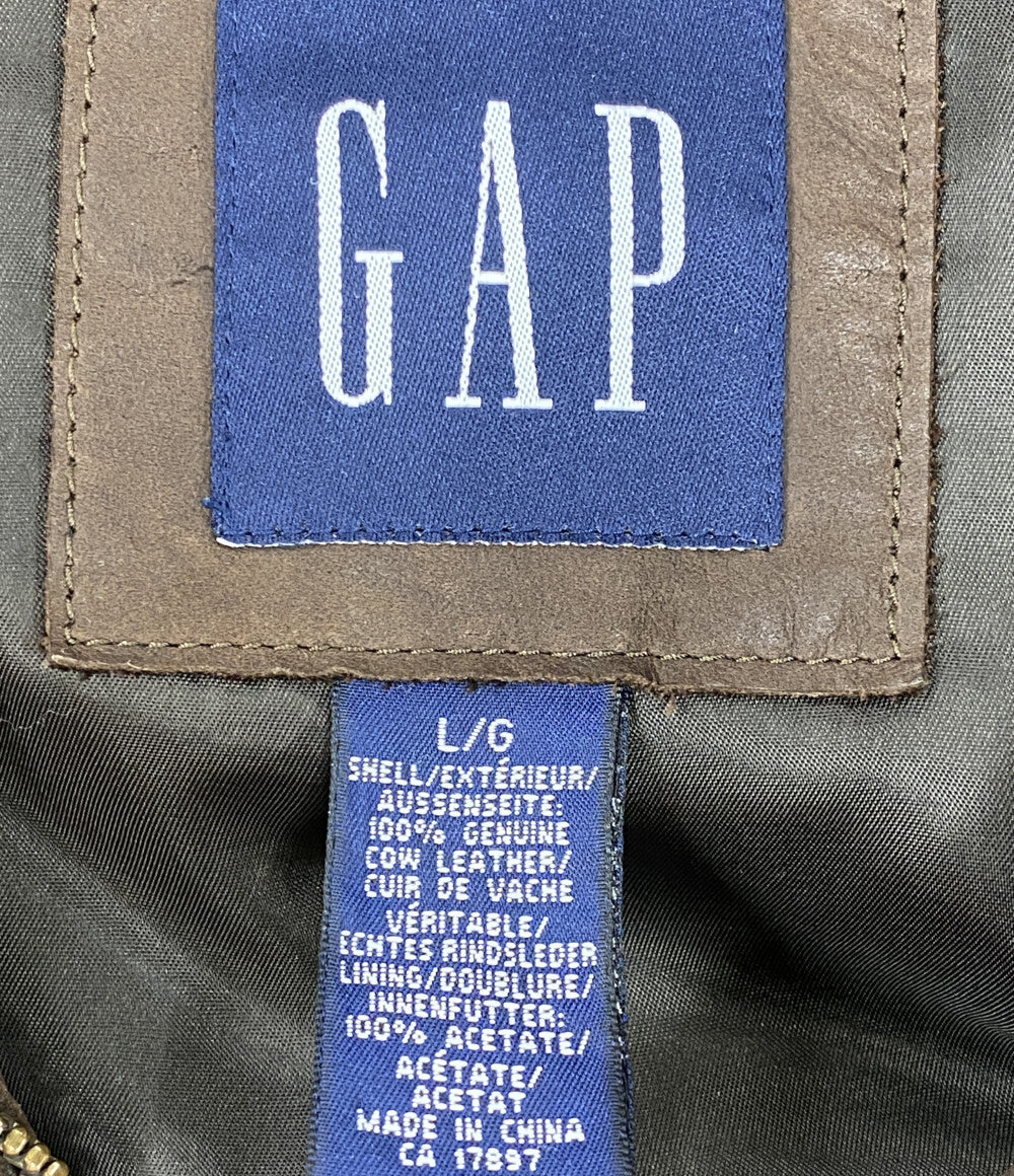 GAP レザージャケット 303879 ブラウン メンズ SIZE L ギャップ