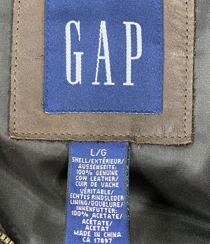 GAP レザージャケット 303879 ブラウン メンズ SIZE L ギャップ
