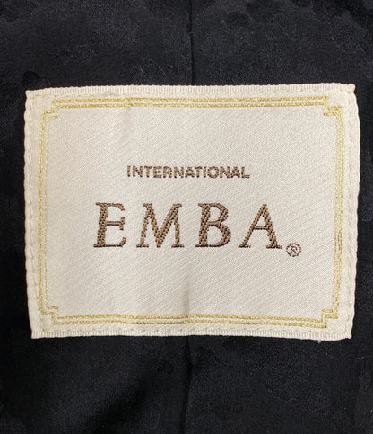EMBA ポンチョ ブラック ミンク レディース エンバ