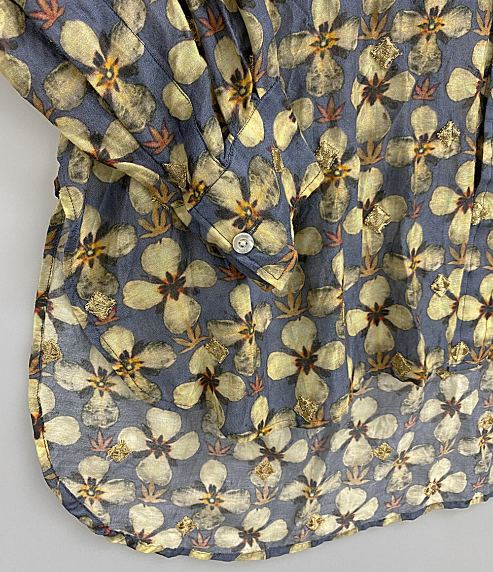 HEUGN ユーゲン 花柄 バンドカラーシャツ メンズ SIZE 2