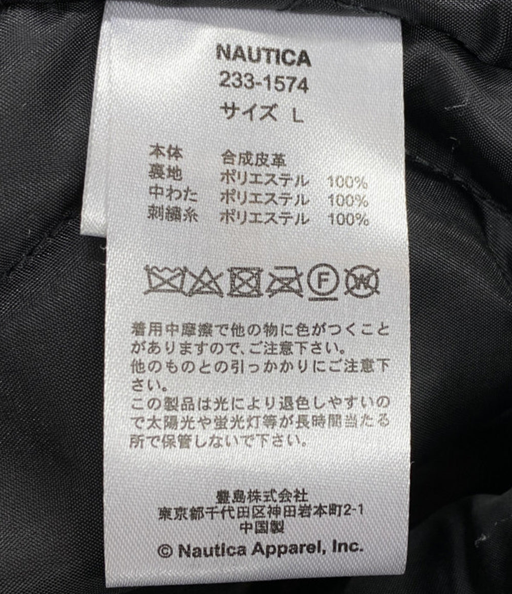 NAUTICA 中綿ジャケット フェイクレザー 233-1574 メンズ SIZE L ノーティカ