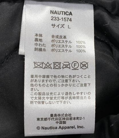NAUTICA 中綿ジャケット フェイクレザー 233-1574 メンズ SIZE L ノーティカ