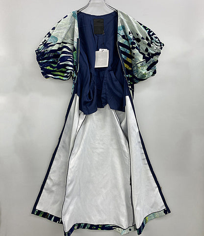 divka ディウカ 半袖ワンピース 総柄 ブルー DK26-01-O05 レディース SIZE 2