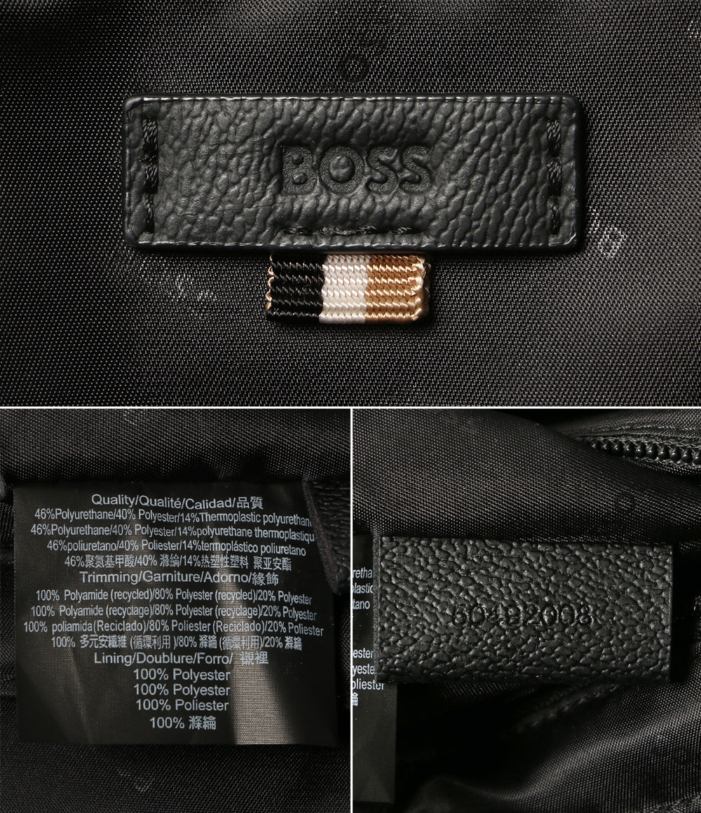 HUGO BOSS リュック・デイパック モノグラム ブラック メンズ ヒューゴボス
