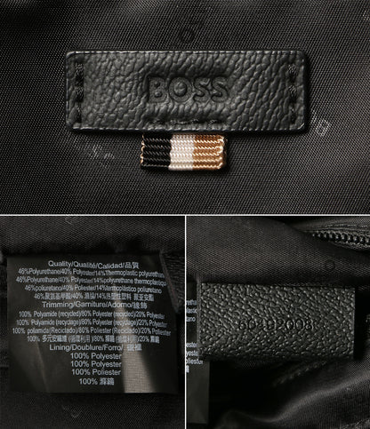HUGO BOSS リュック・デイパック モノグラム ブラック メンズ ヒューゴボス