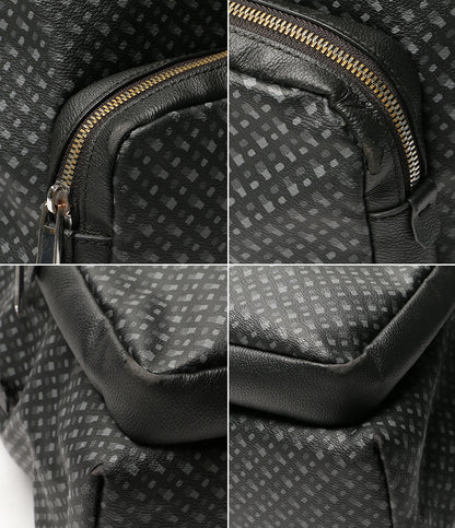 HUGO BOSS リュック・デイパック モノグラム ブラック メンズ ヒューゴボス