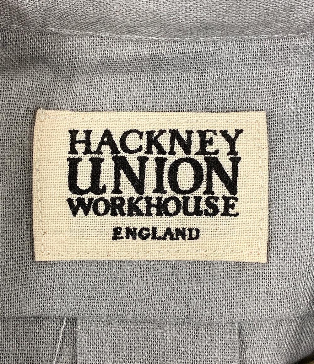 美品 hackney union workhouse ハックニーユニオンワークハウス ベッドシャツ リネン SS24-003 8048-34-10000 メンズ SIZE 42