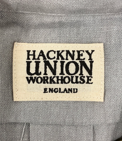 美品 hackney union workhouse ハックニーユニオンワークハウス ベッドシャツ リネン SS24-003 8048-34-10000 メンズ SIZE 42