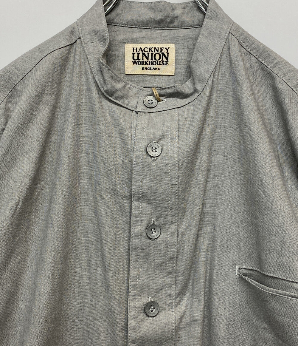 美品 hackney union workhouse ハックニーユニオンワークハウス ベッドシャツ リネン SS24-003 8048-34-10000 メンズ SIZE 42