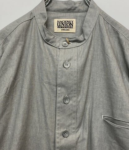 美品 hackney union workhouse ハックニーユニオンワークハウス ベッドシャツ リネン SS24-003 8048-34-10000 メンズ SIZE 42
