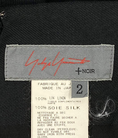 YOHJI YAMAMOTO +NOIR スカート リネン ブラック レディース SIZE 2 ヨウジヤマモト プリュス ノアール