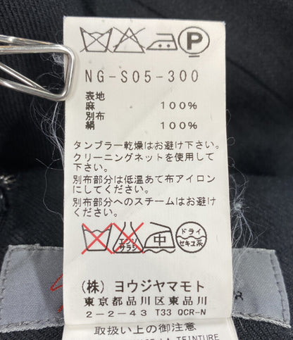YOHJI YAMAMOTO +NOIR スカート リネン ブラック レディース SIZE 2 ヨウジヤマモト プリュス ノアール