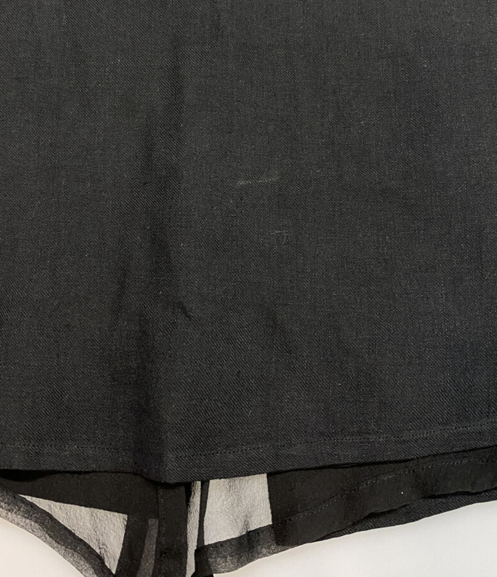 YOHJI YAMAMOTO +NOIR スカート リネン ブラック レディース SIZE 2 ヨウジヤマモト プリュス ノアール