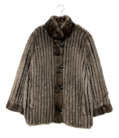 毛皮 リバーシブル ファーコート レディース SIZE L