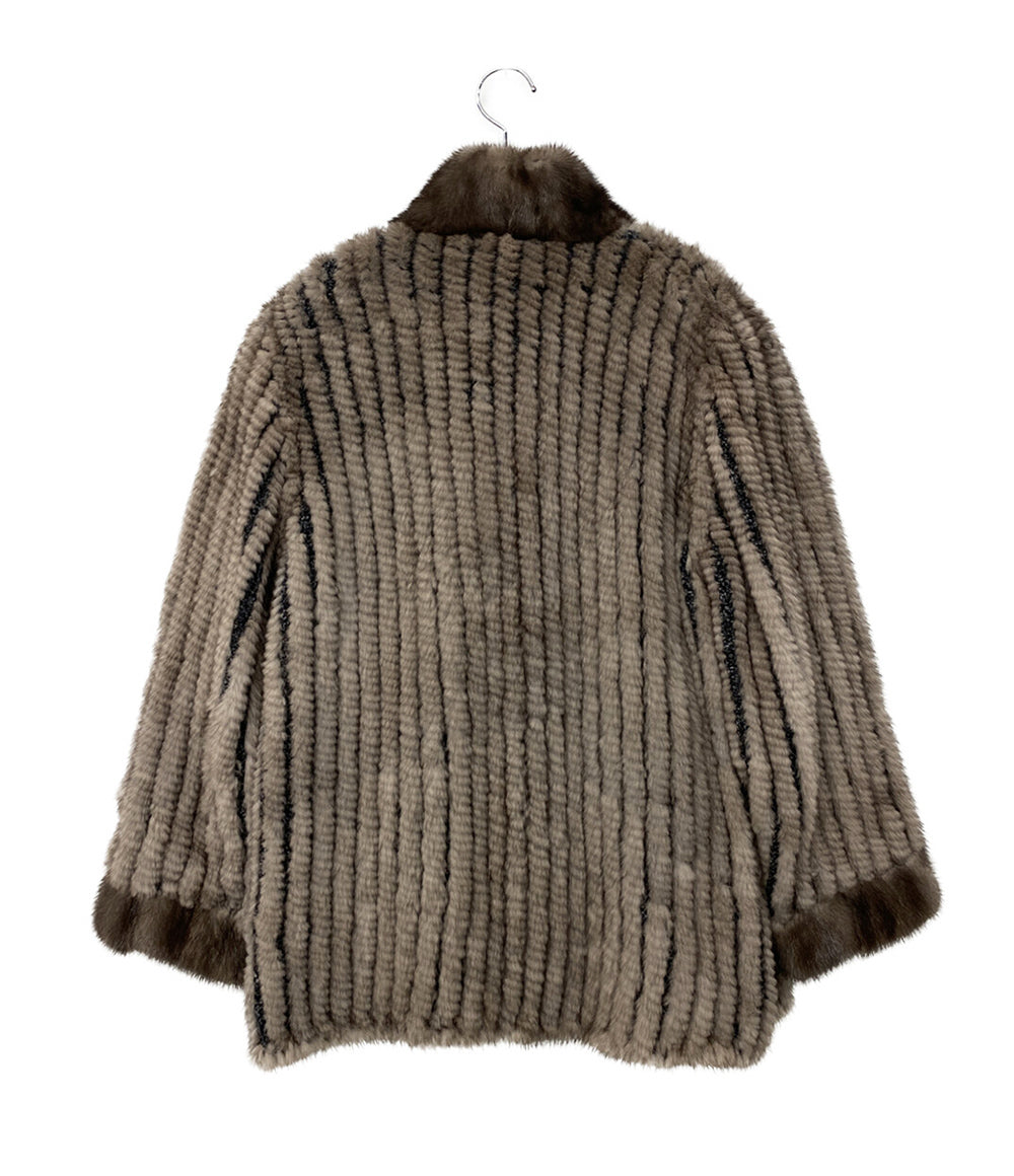 毛皮 リバーシブル ファーコート レディース SIZE L