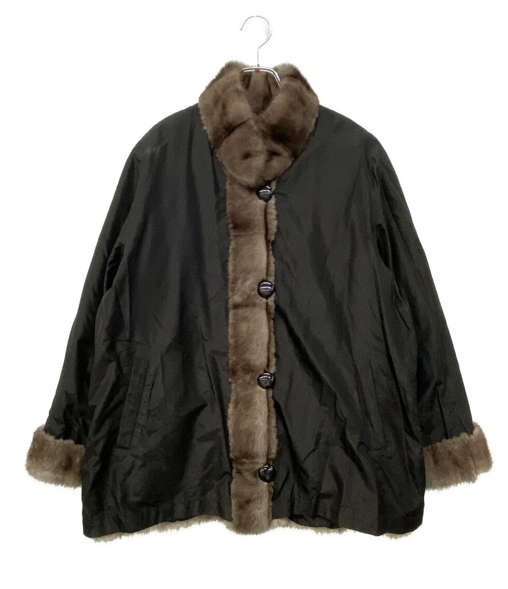 毛皮 リバーシブル ファーコート レディース SIZE L