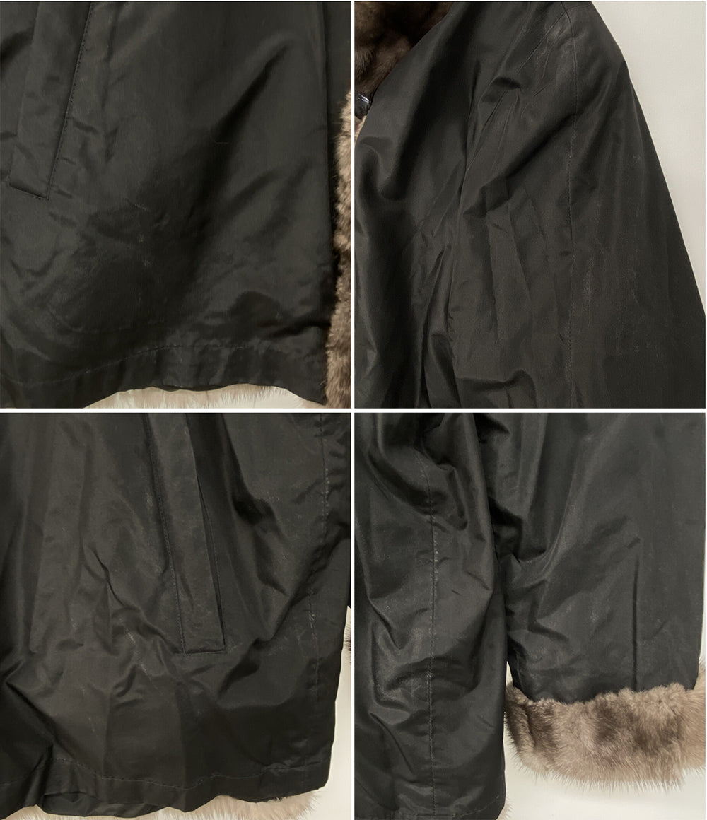 毛皮 リバーシブル ファーコート レディース SIZE L