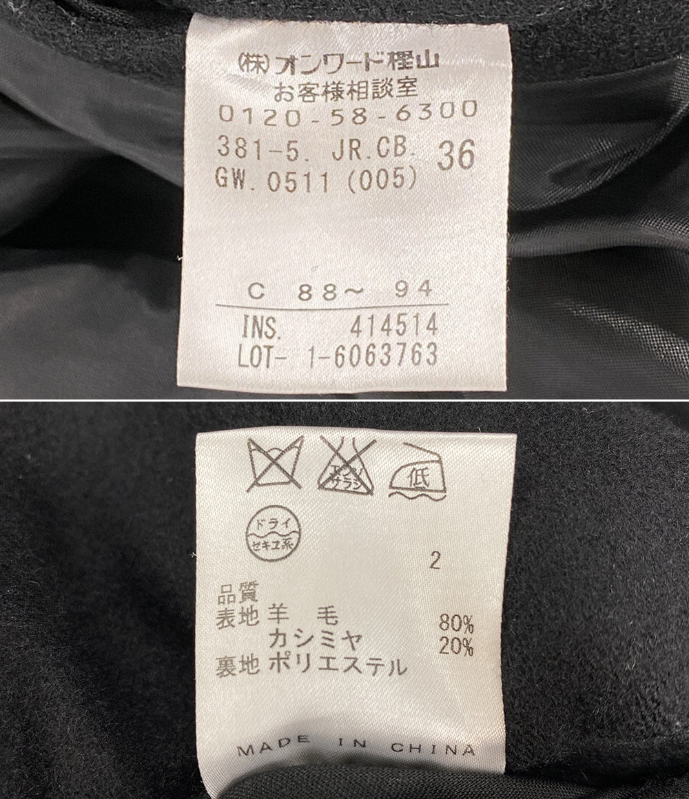 calvin klein スタジャン ウール カシミヤ ブラック レディース SIZE 36 カルバンクライン
