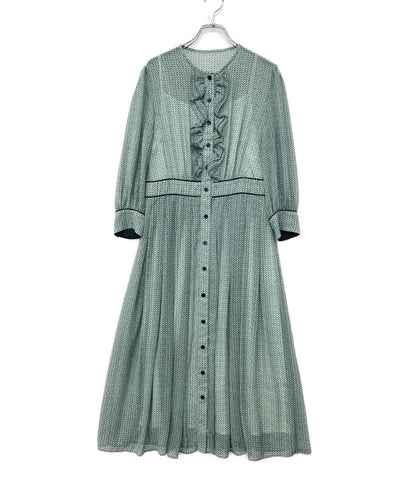ANAYI 102117-14-560-71-380 サテンドット七分袖ワンピース レディース SIZE 38 アナイ