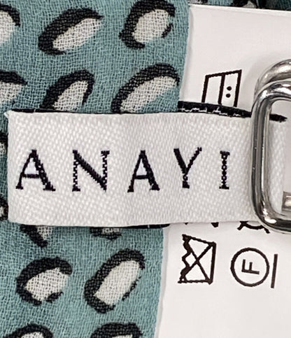 ANAYI 102117-14-560-71-380 サテンドット七分袖ワンピース レディース SIZE 38 アナイ