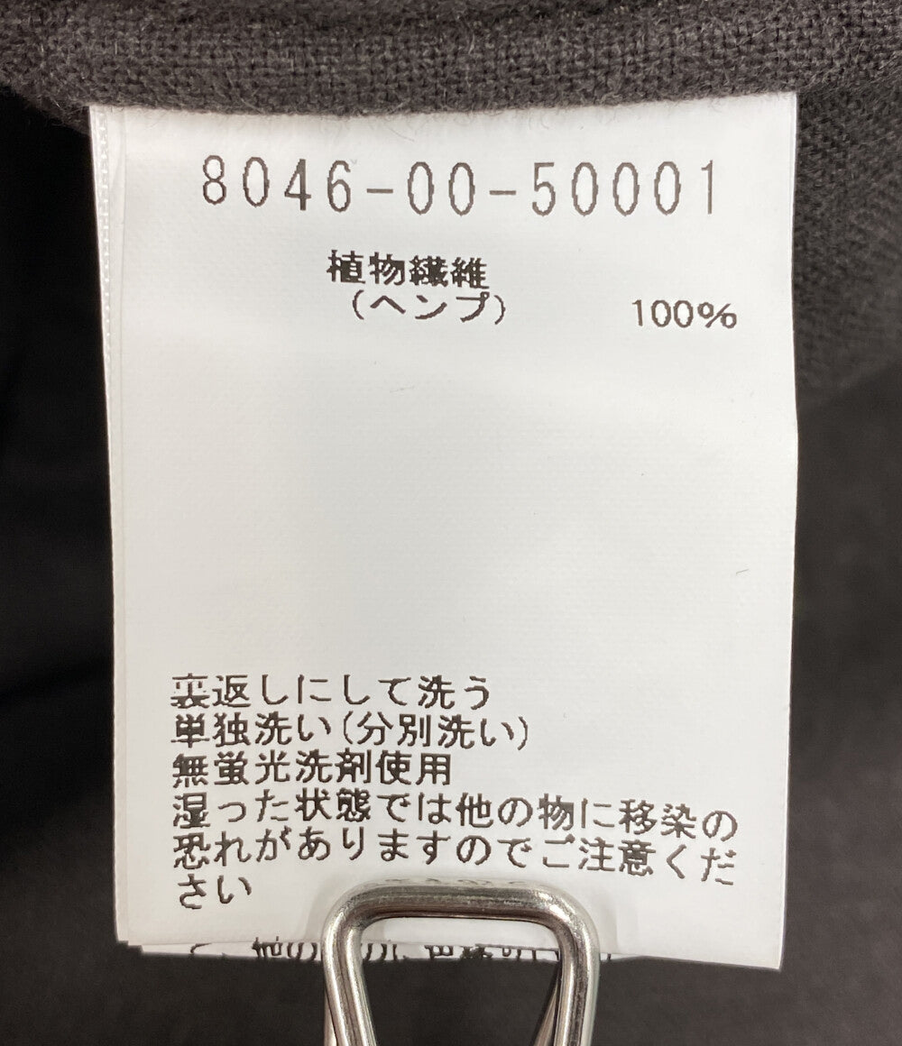 美品 NIGEL CABOURN フレンチワークパンツ ヘンプ キャンバス チャコールグレー 8046-00-50001 メンズ SIZE 34 ナイジェルケーボン